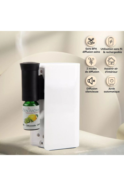 Zen Arôme aróma difuzér - nebulizér Mobysens biely 1ks + darček