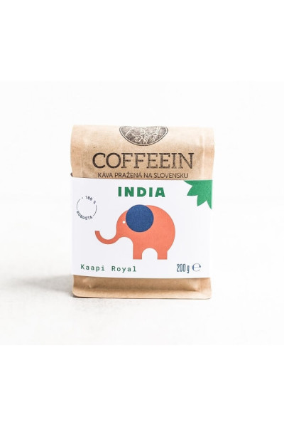 COFFEEIN India Kaapi Royal - 100 % Robusta zrnková káva 200g