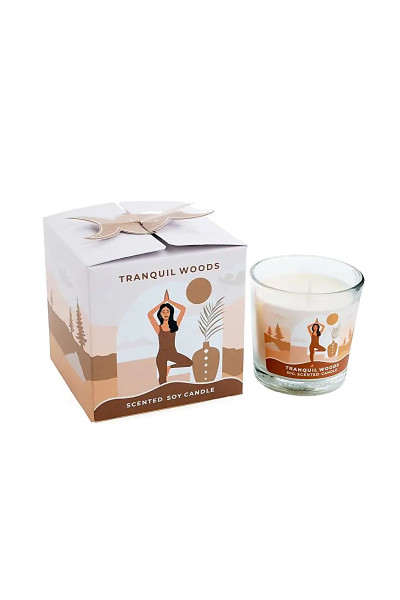 Moonshine Yoga Sviečka zo sójového vosku Tranquil Woods v krabičke 60g