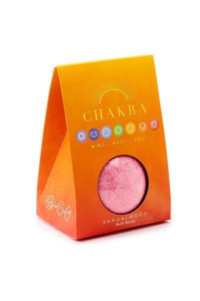 Chakra Šumivá Kúpeľová bomba v darčekovom balení Čakra sandalové drevo 150g