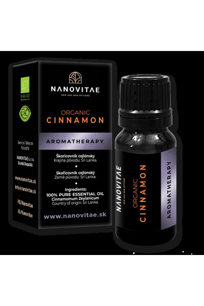 NANOVITAE ŠKORICA esenciálny olej – ORGANIC quality 10ml