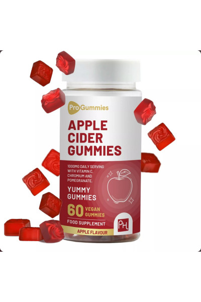 ProGummies gumové cukríky s jablčným octom 1000 mg, 60 kapsúl