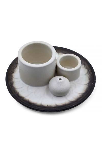 AWM Stojan na Palo Santo a Vydymovadlá - Mandala - Biela a Sivá 1ks