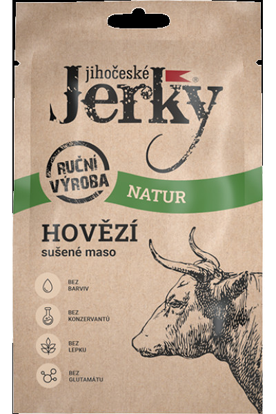 Jihočeské Jerky hovädzie sušené mäso Natur 20g