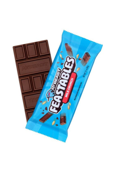 Feastables MrBeast Milk Crunch mliečna čokoláda s pufovanou ryžou 60 g