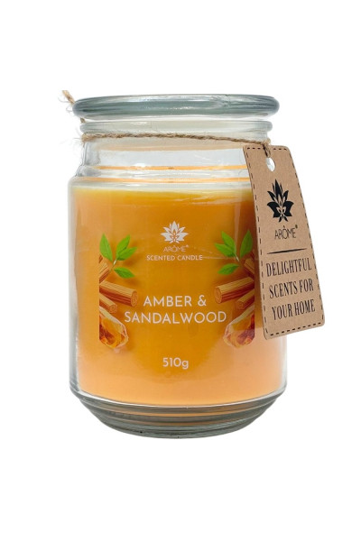 ARÔME Sviečka v skle Amber & Sandalwood 510 g