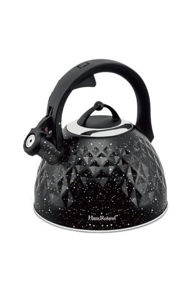HOME ELEMENTS-HR Varná nerezová kanvica 2,5 l, čierna