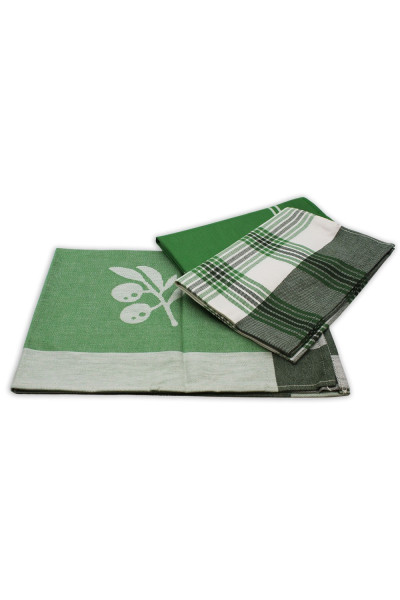 HOME ELEMENTS Set utierok z egyptskej bavlny 50*70 cm, Zelené listy, 3 ks