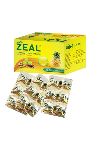 Vasu Zeal Plus, kašeľ a bolesť hrdla, 60 pastiliek