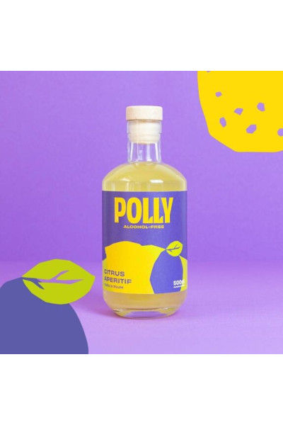 POLLY Nealkoholické Limoncello - Citrusový aperitív Yuzu - slivková príchuť 500 ml