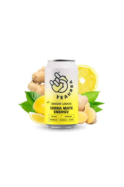 Yeahrba Yerba Mate Energy  Ginger & Lemon 330 ml