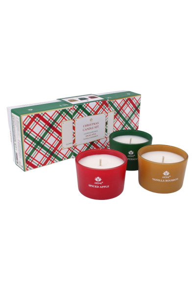 ARÔME Sviečka set 85gx3, Spiced Apple, Peppermint Vanilla, Vanilla bourbon 1ks
