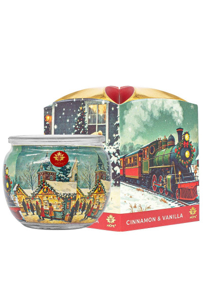 ARÔME Sviečka v skle a flower boxe, Cinnamon & Vanila 90g