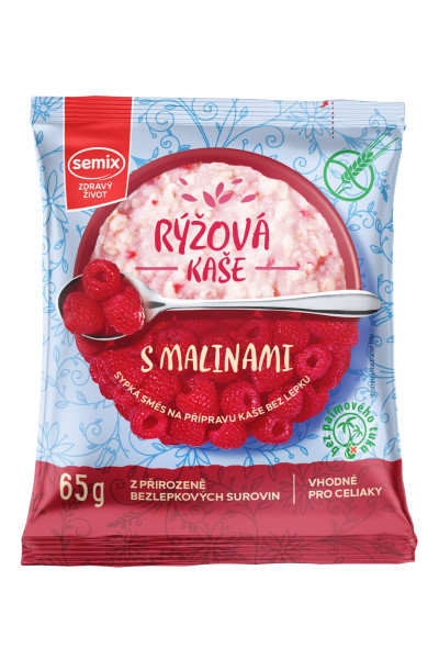 Semix Ryžová kaša s malinami bez lepku 65 g