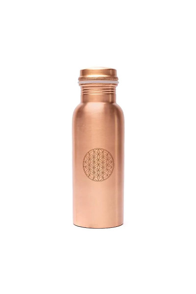 Yogi & Yogini Medená fľaša Flower of Life gravírovaná 500ml