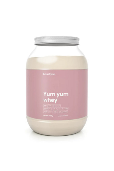 GymBeam  Yum Yum Whey - BeastPink karamelová sušienka 1kg