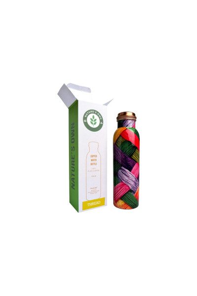 Nature's Own Medená fľaša na vodu vzor Vlna, 950 ml