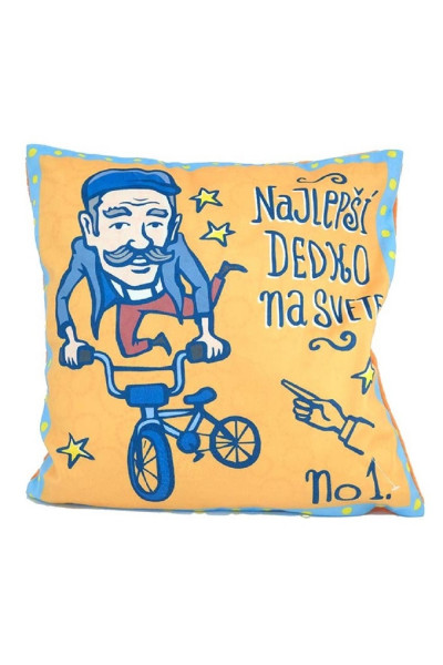 GIFTY CITY Povlak na polštář 40x40 cm, mikroplyš, Najlepší dedko 1ks