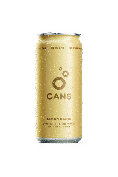 CANS Sýtená voda s príchuťou citróna a limetky 330 ml