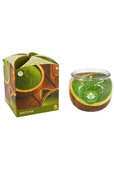ARÔME Sviečka v skle a flower boxe, Matcha 90g