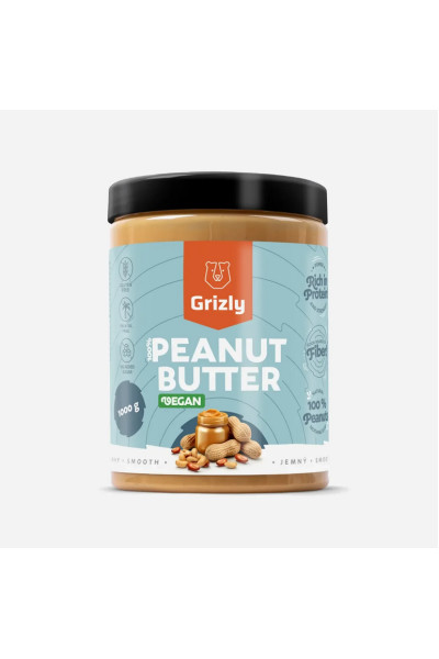 GRIZLY Arašidové maslo jemné 100%, 1000 g