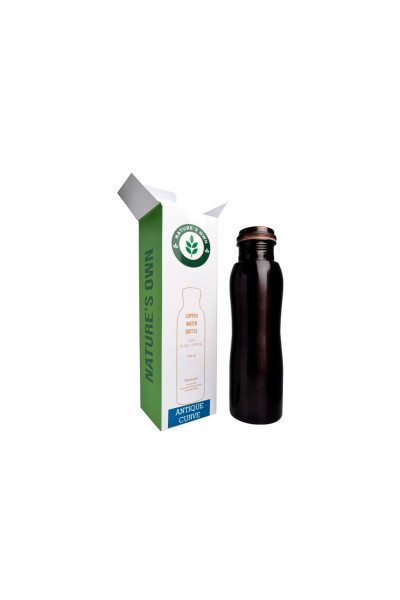 Nature's Own Medená fľaša na vodu zaoblená Čierna, 950 ml