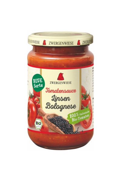 ZWERGENWIESE BIO Omáčka boloňská rajčatová s čočkou 340 g