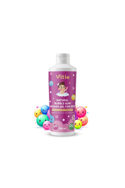 Vitie Prírodný detský sprchový gél Bubble Gum, 200 ml