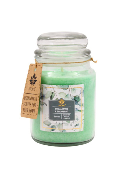 ARÔME Sviečka v skle, Eucalyptus and Spearmint 560 g
