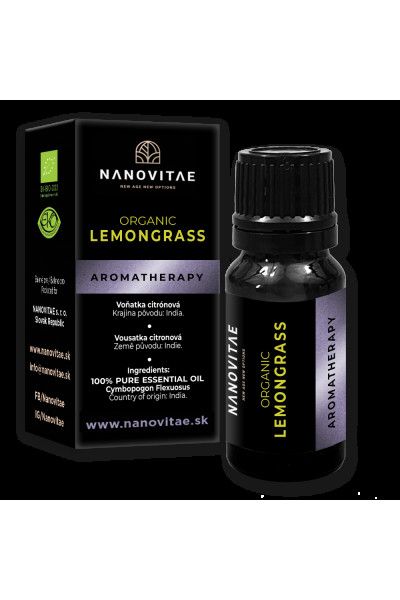 NANOVITAE LEMONGRASS esenciálny olej – ORGANIC quality 10ml