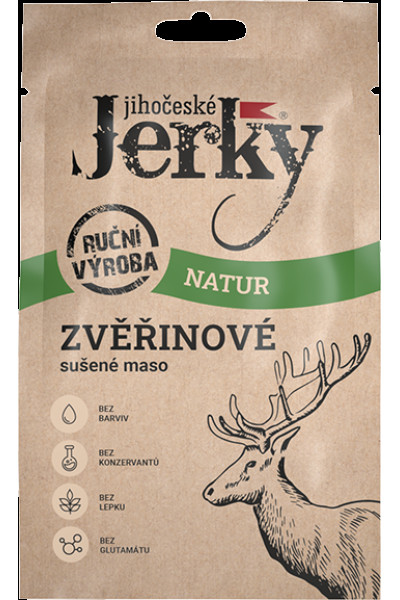 Jihočeské Jerky jelenie sušené mäso Natur 20g