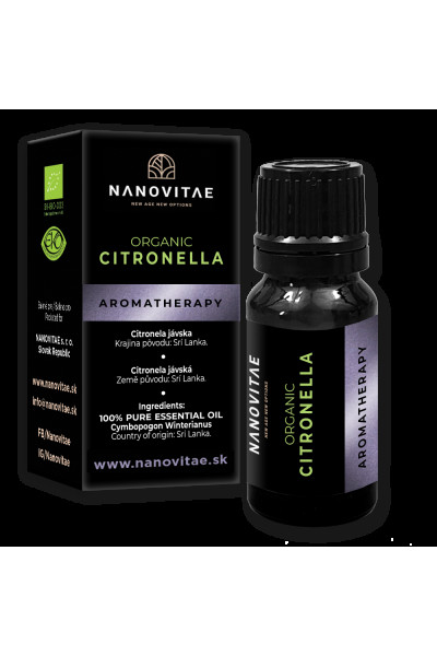 NANOVITAE Citronella Java esenciálny olej – ORGANIC quality 10ml