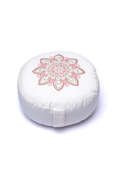 Yogi & Yogini Meditačný Vankúš –  biela mandala 1ks
