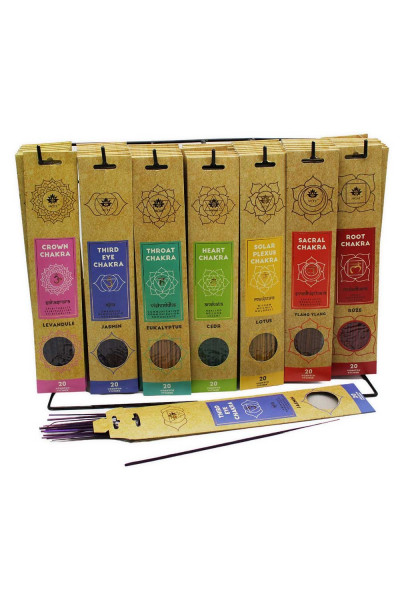 ARÔME Balanced Chakra Vonné tyčinky 7 čakier, mix vôní 7 x 20 ks