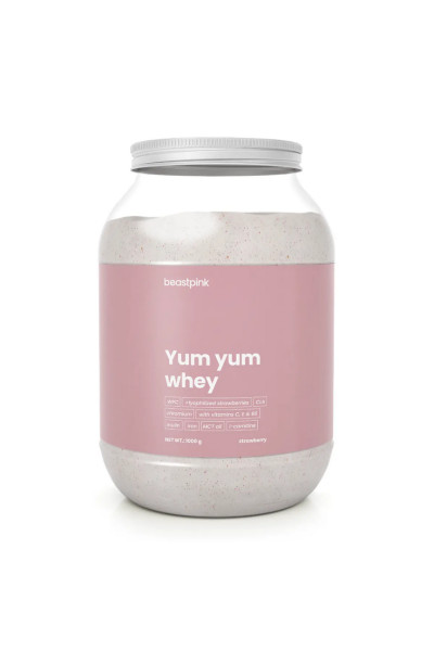 GymBeam Yum Yum Whey - BeastPink Strawberry splash 1kg
