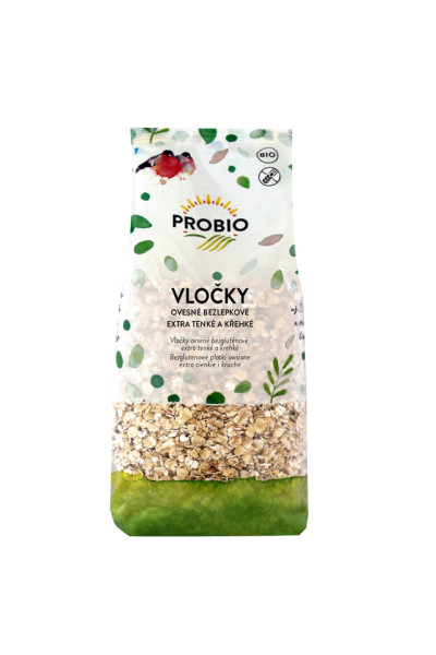 PROBIO BIO Vločky ovsené bezlepkové extra tenké a krehké 500 g