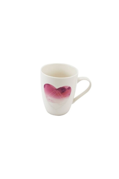 HOME ELEMENTS Hrnček s vytlačeným srdcom 340 ml