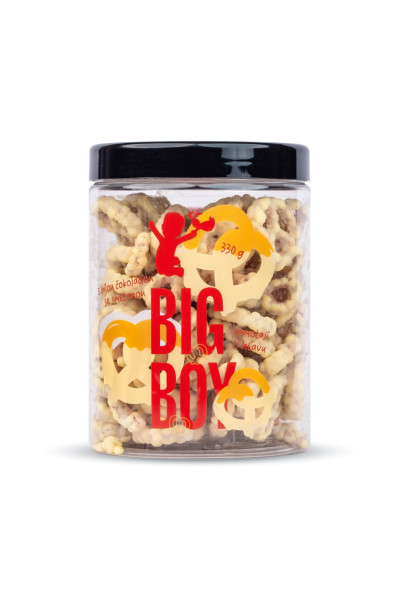 BIG BOY® Praclíky v bielej čokoláde so smotanou 330g