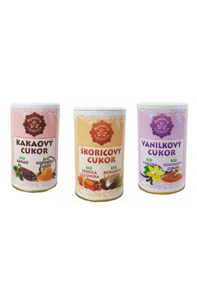 Set cukorničiek - kakaový, škoricový, vanilkový cukor