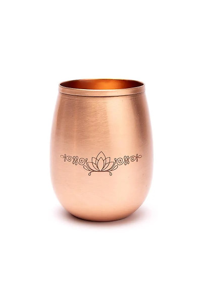 Yogi & Yogini Naturals Medený pohár s lotusom 350 ml