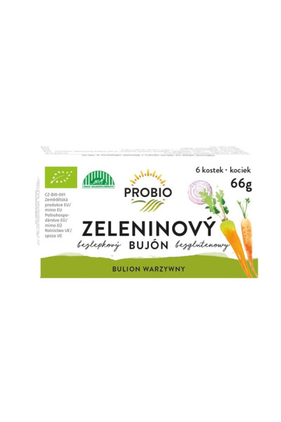 PROBIO BIO Bujón zeleninový - kocky 6 x 0,5 l 66 g