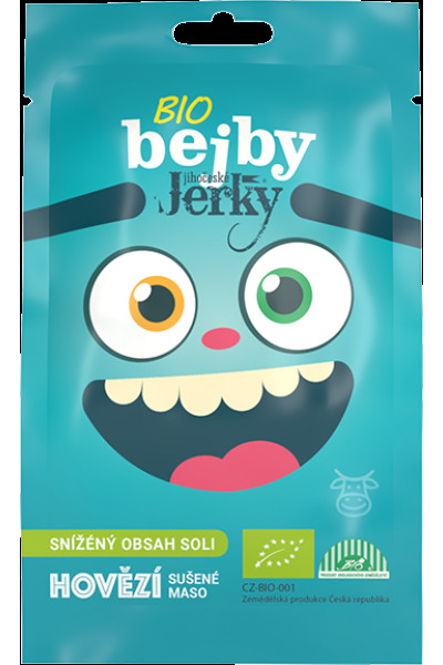 Jihočeské BIO Bejby Jerky hovädzie sušené mäso Natur 20g