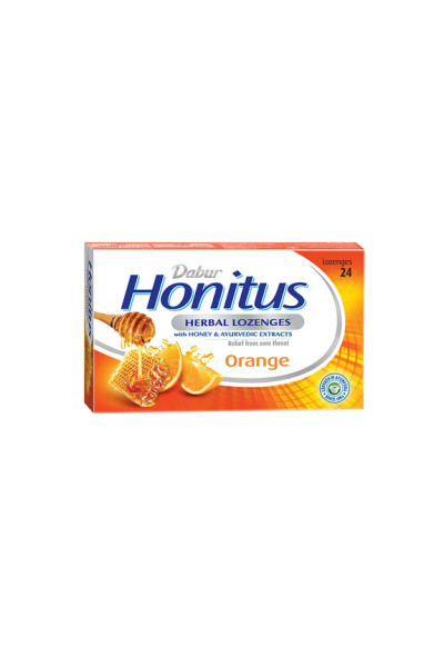 BYLINNÉ PASTILKY DABUR HONITUS pomaranč a med 24 pastiliek