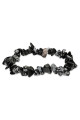 Obsidiánový náramok so snehovými vločkami 19cm 1ks