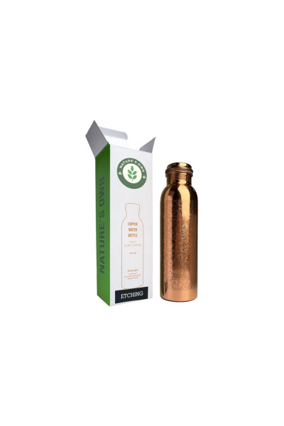 Nature's Own Medená fľaša na vodu vzor Gravírovaný, 950 ml