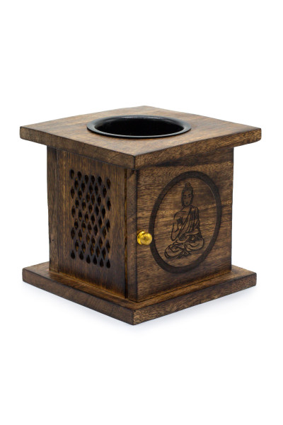 AWM Veľká Aroma Lampa z Mangového Dreva - Budha 1ks