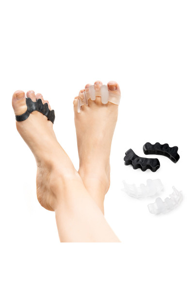 InnovaGoods Oddeľovače prstov na nohách pre relaxáciu a šport Toelax 4 ks