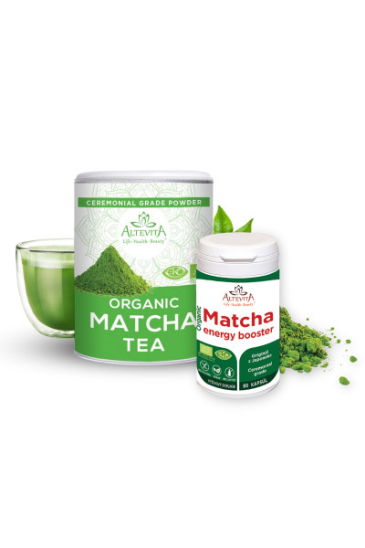 BIO MATCHA 100g + BIO MATCHA energy Booster 80 kapsúl