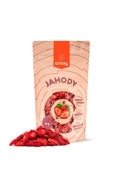 GRIZLY Jahody lyofilizované 50g