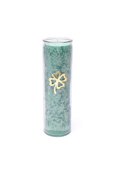 Yogi & Yogini Naturals Sviečka stearínová, štvorlístková zelená, bez vône 1ks